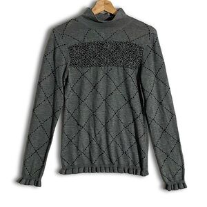 Nick & Mo | Anthropologie Wool-Blend Crochet Lace Chest Sweater